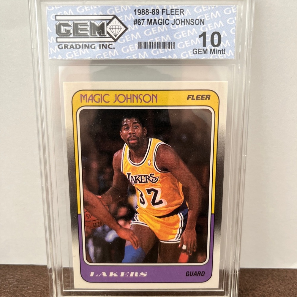 1988-89 Fleer  # 67 Magic Johnson Gem Grading 10 Gem Mt
